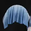 Abanico Adhesivo de Doble Cara para Danza Clásica, Seda Artificial, Degradado Gris Azul Claro, Danza Yangko, Estilo Chino