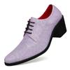 Zapatos de Cuero Casual para Hombre Primavera 2026 Zapatos de Tacón Alto para Hombre Talla Grande Zapatos Casuales de Suela Gruesa Nuevos Zapatos de Boda Transfronterizos para Hombre