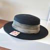 Sombrero de Paja de Ala Plana Guofeng Tinta Simi para Mujer, Sombrero de Sol de Verano, Sombrero de Paja, Sombrero Parasol para Vacaciones en la Costa, Sombrero de Playa Versátil, Moderno