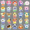 50 Adesivos de Cabeça de Filhote Original Desenho Animado Fofo Animal Impermeável Decorativo Livro de Mão Adesivos para Cartão Goo