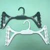 Em Estoque Conjunto Transparente de Plástico de Cinco Camadas com 5 Peças de Cabides para Sutiã, Clips Coloridos Impressos para Exibição de Roupas por Tamanho de Sutiã