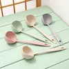 Cuchara para Sopa de Paja de Trigo para Comercio Exterior con Colador Dos en Uno para Sopa, Cuchara para Sopa para Hogar, Colador para Olla Caliente, Cuchara para Porridge, Cuchara de Cocina para Sopa, Cuchara de Doble Uso