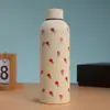 Taza de Agua Térmica de Acero Inoxidable de Doble Capa con Boca Pequeña Transfronteriza, de Aspecto Elegante y Estilosa, Taza Térmica con Pintura de Arena para Deportes al Aire Libre, Taza de Agua Personalizable