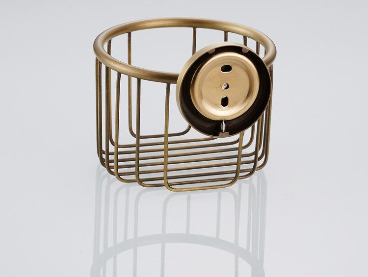 全铜欧式复古卫浴五金挂件仿古纸巾篓生产批发一件代发