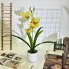 Cuatro Flores Whelan Flor de Lluvia Piedra Bonsái Boda Hotel Decoración Adornos de Flores Artificiales Impresión de Película Flores Falsas Planta Verde Planta en Maceta