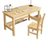 Mesa de computadora de madera de pino para dormitorio, hogar, apartamento pequeño, mesa simple para niños, escritorio de escritura rectangular grueso y duradero