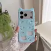 Funda de Silicona Hueca para Teléfono con Gato Comiendo Pez para iPhone 18 Pro Max, Apple 16 Dibujos Animados, 17 Linda, 15 Suave