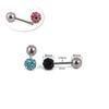 Tendencia de moda coreana, taladro de una sola cabeza, clavo de hueso de oreja, taladro en espiral, bola, alergia, aguja fina de 4 mm y 0,8 mm