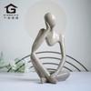 [Oferta especial] Adornos de personajes abstractos supergrandes de 31 cm para el hogar, sala de exposiciones, joyería, sala de estar, manualidades para pensadores.