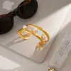 Pulseira Jieding em Aço Titânio Ouro 18K Versátil Acessível Luxo Moda Joia Galvanizada Pulseira Joias Simples de Aço Inoxidável Europeias e Americanas