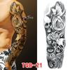 Spot atacado adesivos de tatuagem de braço inteiro impermeável braço de flor comum adesivos de tatuagem de braço transfronteiriço Europa e Estados Unidos tatuagem de braço completo
