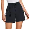 Ropa de Trabajo Transfronteriza Deportes al Aire Libre Pantalones Cortos para Correr de Cintura Alta Secado Rápido Bolsillo Multifuncional Pierna Recta Pantalones Deportivos Casuales para Mujer