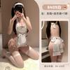 Yimu delantal de amor mariposa cadera expuesta traje de sirvienta 6409 lencería sexy uniforme sexy tentación gratis descuento 20/bolsa