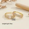 Anillo de cobre con circonitas, sencillo, de lujo, ligero y de gran venta transfronteriza en Oriente Medio, regalo de San Valentín, conjunto de anillos de alta gama para parejas.