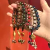Pulseras de Arena Dorada Estilo Antiguo, Souvenirs del Templo y Atracción Cultural de Beijing, Pulseras de Vidrio con Ceniza de Incienso al por Mayor