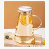 Hervidor de agua fría de vidrio de borosilicato alto para remojo en frío, para el hogar, blanco frío, con tapa abierta de acero inoxidable, hervidor de gran capacidad, venta al por mayor