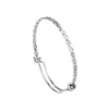 Suministro Directo de Fábrica Pulsera de Acero Inoxidable Diseño de Nicho Pulsera Ajustable Moda Mismo Estilo que las Celebridades de Internet Pulsera Retorcida Al por Mayor