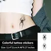 Teia de Aranha Escura Padrão Aranha Adesivo de Tatuagem Personalidade Tendência Cool Cintura Abdômen À Prova d'Água Durável Realista Tatuagem Temporária Adesivos Decoração
