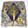 90 centímetros primavera nova boêmia fortuna árvore senhora decorativo grande quadrado lenço lenço xale lenço lenço atacado