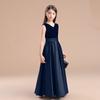 Vestido de Concierto para Banda de Viento Infantil, Vestido Negro para Niñas, Vestido de Presentadora para Concierto de Piano, Vestido para Concierto de Violonchelo