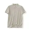 Deslocamento Urbano! Camisa Polo de Negócios 7A Resfriamento Gelado Antibacteriana Sem Costura Secagem Rápida, Respirável Masculina de Verão Manga Curta com Gola