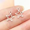 20 Estilos de Colgantes de Estrella de Cuatro Puntas, Estrella de Cinco Puntas y Luna de Plata de Xizang, Accesorios para Collares, Pendientes, Pulseras de Bricolaje y Colgantes para Mujer