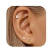 Pendientes de Latón con Baño de Oro Real, Diseño Personalizado de Nicho Retro Venta Caliente Transfronteriza Europea y Americana con Incrustaciones de Circonita de Girasol