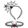 Set de Diadema y Collar para Halloween, Diadema de Telaraña, Accesorios Festivos para Fiesta, Pasadores, Accesorios Populares para el Cabello para Tomar Fotos