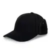 Gorros Cálidos de Otoño e Invierno para Hombres, de Mediana Edad y Mayores, Gorras de Béisbol a Prueba de Viento que Protegen los Oídos, Gorras de Béisbol Lisas de Papá para Hombres