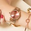 Reloj de Cuarzo para Mujer con Pedrería GUOU Reloj de Moda para Mujer Estilo Coreano Simple Atmosférico Correa de Acero Reloj de Mujer Resistente al Agua