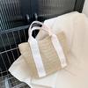 Bolso de Mano Tejido de Paja para Mujer 2022 Versión Coreana Verano Nuevo Trendy Ins Vacaciones de Playa Verano Estilo Pastoral Bolso Tejido