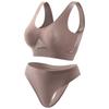 Traje de sujetador para mujer Pecho pequeño Reúne Aro sin aros Cómodo Yoga Belleza Chaleco con almohadilla Sin marcas talla extra Ropa interior deportiva