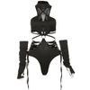 Roupa feminina europeia e americana transfronteiriça 2023 Amazon outono e inverno Novo street fashion sexy renda amarrar roupa de shorts de roupa íntima