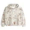 Sudadera con capucha de manga larga para mujer con estampado 3D de hojas de arce y camuflaje, una prenda exterior de corte holgado