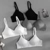 Ropa interior transfronteriza para mujer, copa pequeña con realce, algodón puro, sujetador fino para niñas en desarrollo de secundaria y preparatoria, fuentes de comercio exterior