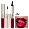 Brillo de labios O'CHEAL 2 en 1 de doble extremo transfronterizo, voluminizador, de larga duración, altamente pigmentado, impermeable, no pegajoso y acabado mate