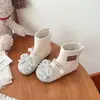 Botas de cristal para niña, nueva colección otoño/invierno 2026, botines de piel para bebé, botas infantiles estilo princesa, forradas de felpa, populares botas estilo Martin