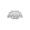 Nuevo Broche Transfronterizo de Dibujos Animados Simple Forma de Letra Blanco y Negro Creativo Personalizado Accesorios Cita en Inglés Insignia de Metal
