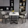 Mesa Simples com Duas Cadeiras, Mesa Quadrada Pequena para Varanda de Lazer, Combinação de Mesa e Cadeiras para Recepção e Negociação, Mesa de Chá para Recepção de Apartamento de Loja Famosa da Internet