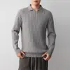 Suéter de Cuello Pequeño para Hombre Momeike de Alta Inteligencia para Viajes, Suéter de Punto Acanalado Nuevo Otoño 2026 para Hombre 22295