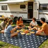 Tapete dobrável para RV e camping, feito sob medida pelo fabricante, 3x7 metros, lavável, secagem rápida, para uso externo em pátio, leve e portátil, para praia