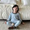 Conjunto de Ropa Interior Térmica Sin Costuras Antibacteriana Personalizado de 10A para Niños para Otoño e Invierno, Ropa Interior Cálida para Niños Pequeños