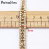 Adesivo hot melt cor 1CM largura corrente de garra de três fileiras corrente de strass corrente de ferro para colar DIY corrente decorativa para sapato feminino acessórios decorativos atacado