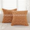 2025 Nuevo Conejo Transfronterizo Felpa Textura Funda de Almohada de Sofá de Cama para Mesita de Noche Oficina Sala de Estar Funda de Cojín Decorativa Venta al por Mayor