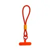 Lanyard Tejido Corto de Moda para Teléfono Móvil Anillo de Doble Propósito Multifuncional Correa de Muñeca Cuerda de Poliéster Fuerte Anti-Pérdida Accesorios