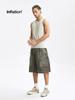 Ropa de Hombre Jie Zhan Pantalones de Trabajo Lavados Resistentes Estilo Americano, Pantalones de Trabajo Modernos con Múltiples Bolsillos, Shorts Casuales Holgados de Longitud Media para Hombre.