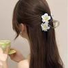 Pinza para el Cabello de Plumeria Clip de Verano Nuevo Accesorio para el Cabello de Playa Pinza de Celebridad de Internet Pinza de Tiburón en la Parte Posterior de la Cabeza Gorro Dai