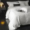 Conjunto de Roupa de Cama Jacquard Dourado Moderno de Alta Qualidade, Presente para Celebração de Inauguração de Casa, Conjunto de Têxteis para Casa de Quatro Peças em Algodão Puro de Fibra Longa