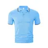 Camisetas lisas para hombre transfronterizas Amazon corte ajustado casual talla europea nuevo transpirable verano cuello camisero polo deportivo