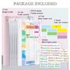 Carpeta A6 degradada macaron transfronteriza de puntos, cuaderno de mano, carpeta de cuero PU, libro de presupuesto para efectivo